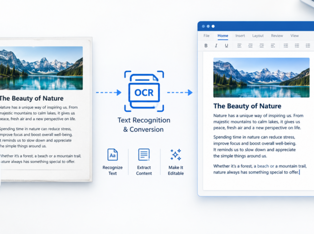 JPG to Editable Word conversion using OCR text recognition